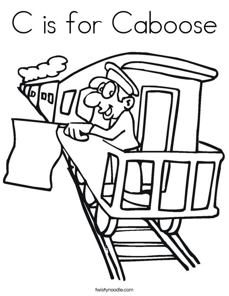 Caboose Coloring Page