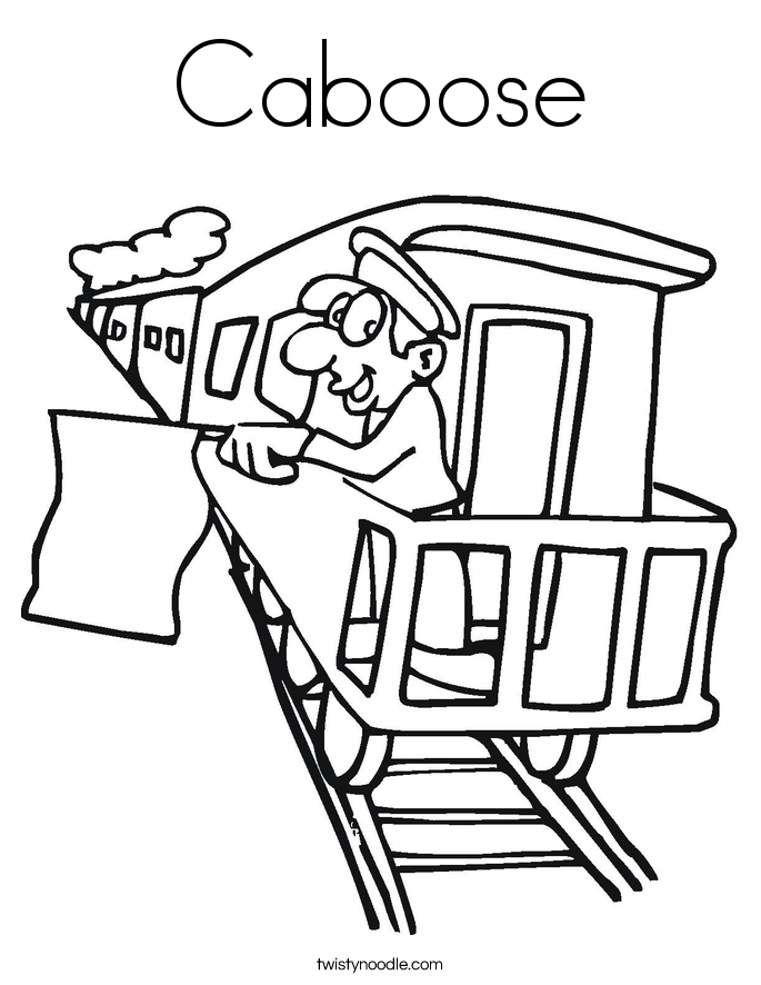 Caboose Coloring Page Twisty Noodle Caboose Coloring Page Twisty Noodle