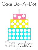 Cake Do-A-Dot Coloring Page