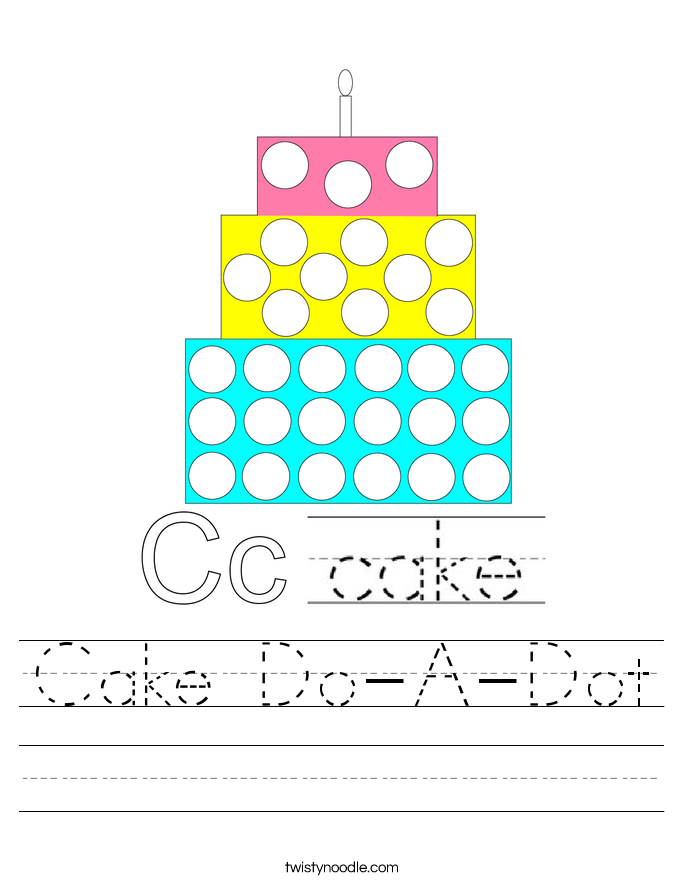 Cake Do-A-Dot Worksheet