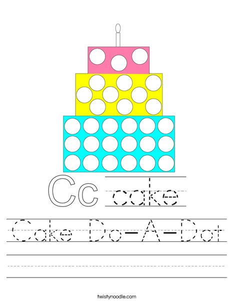 Cake Do-A-Dot Worksheet
