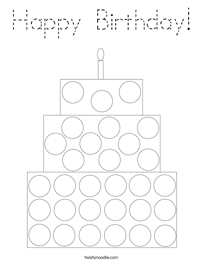 Happy Birthday! Coloring Page
