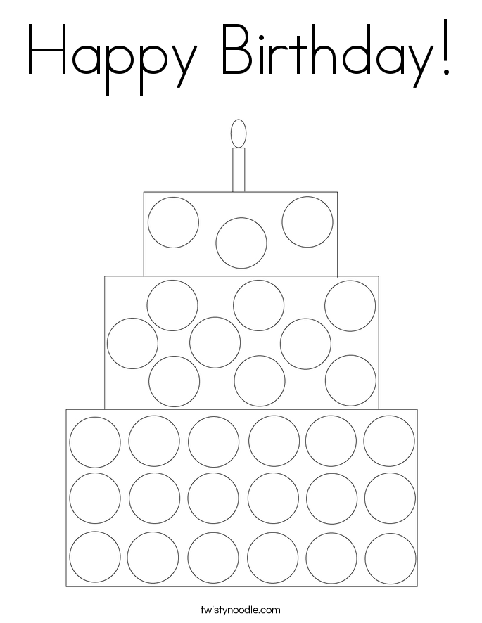 Happy Birthday! Coloring Page