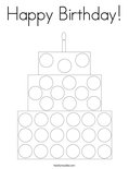 Happy Birthday! Coloring Page