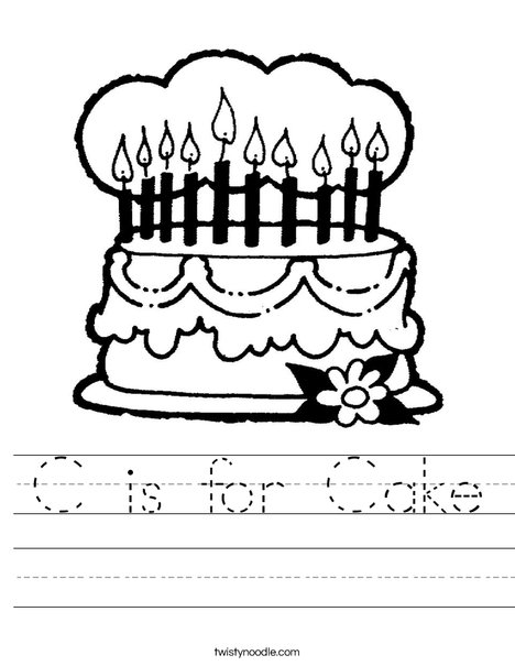 Cake with 10 candles Worksheet