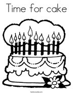 Time for cake Coloring Page