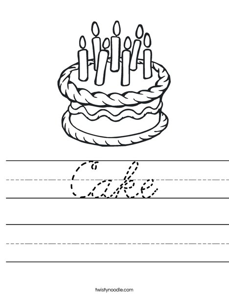 Cake with 7 candles Worksheet
