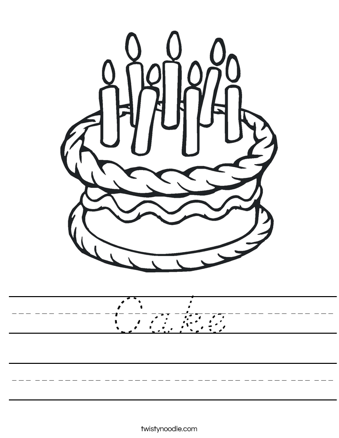 Cake Worksheet
