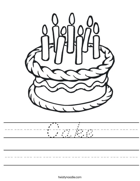 Cake with 7 candles Worksheet