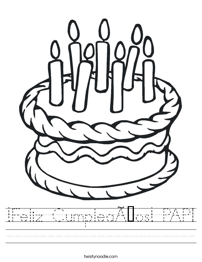 !Feliz Cumpleaños! PAPI Worksheet