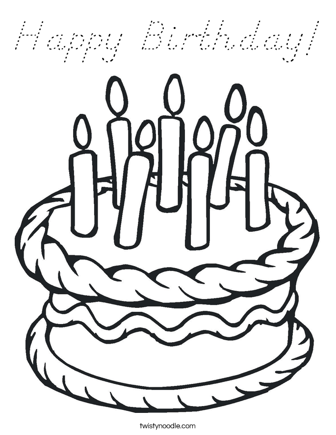 Happy Birthday! Coloring Page