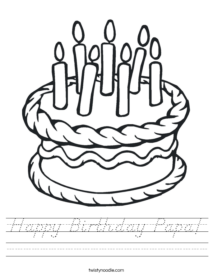 Happy Birthday Papa! Worksheet