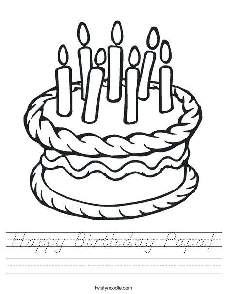 Cake with 7 candles Worksheet