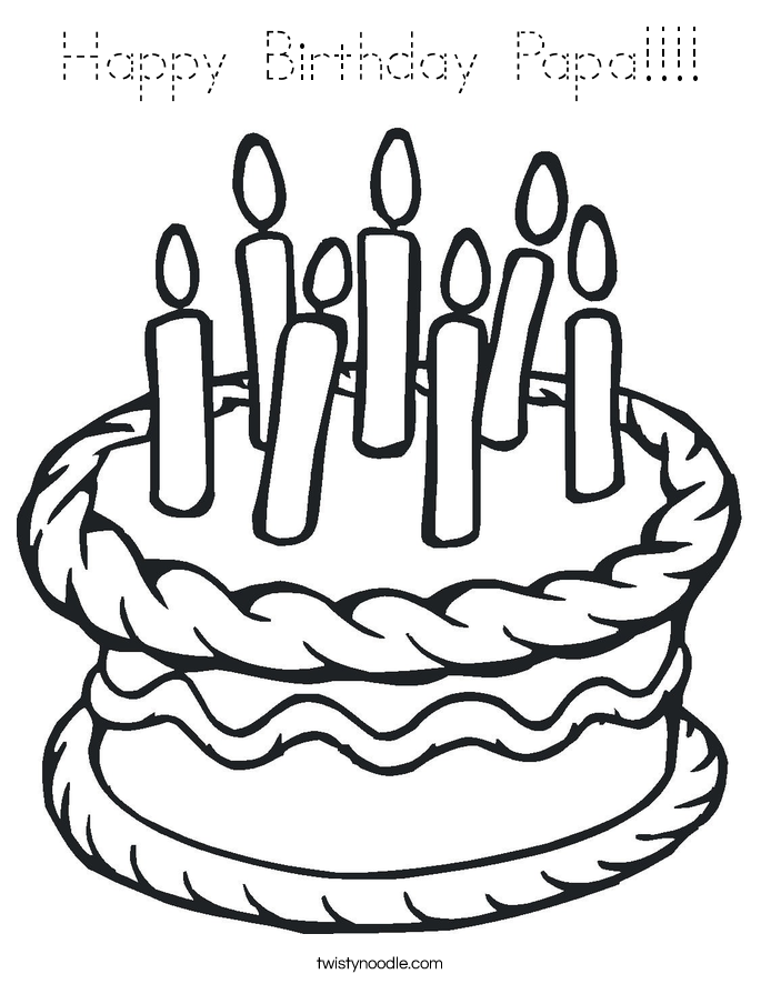 Happy Birthday Papa!!!! Coloring Page