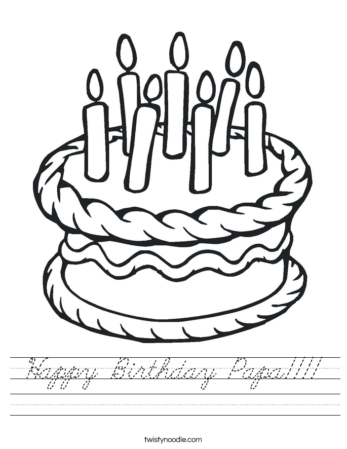 Happy Birthday Papa!!!! Worksheet