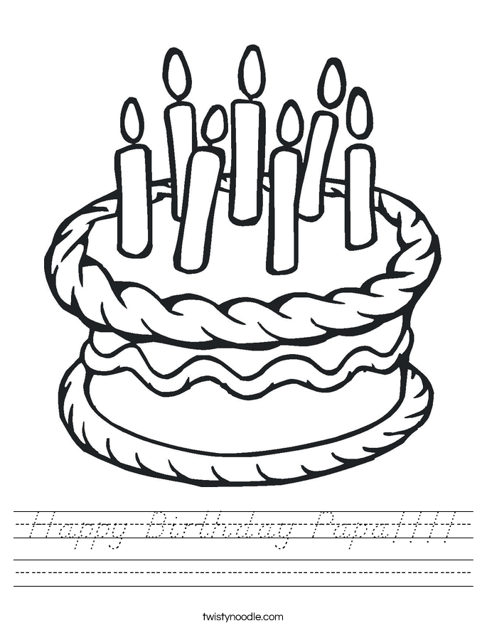 Happy Birthday Papa!!!! Worksheet