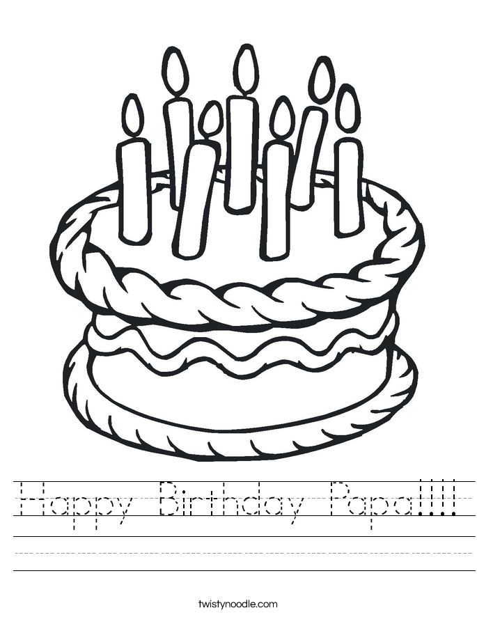 Happy Birthday Papa!!!! Worksheet
