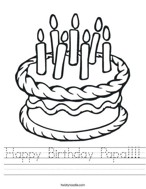 Cake with 7 candles Worksheet