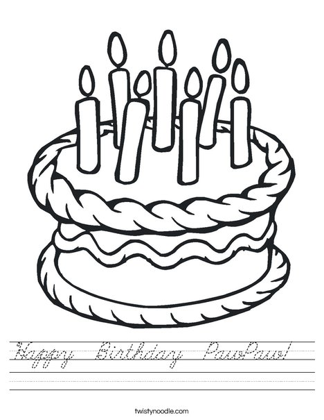 Cake with 7 candles Worksheet