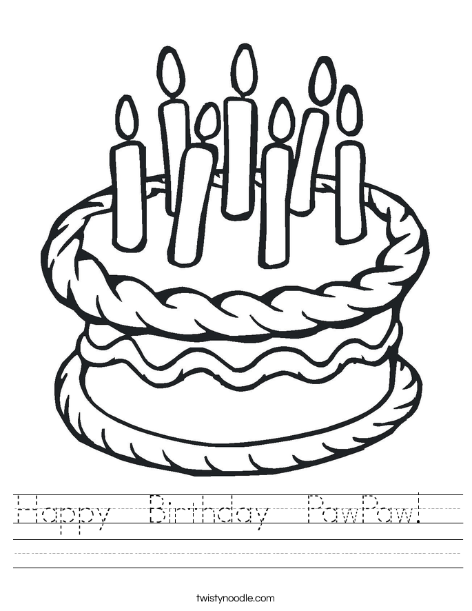 Happy  Birthday  PawPaw!   Worksheet