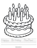 Happy  Birthday  PawPaw!   Worksheet