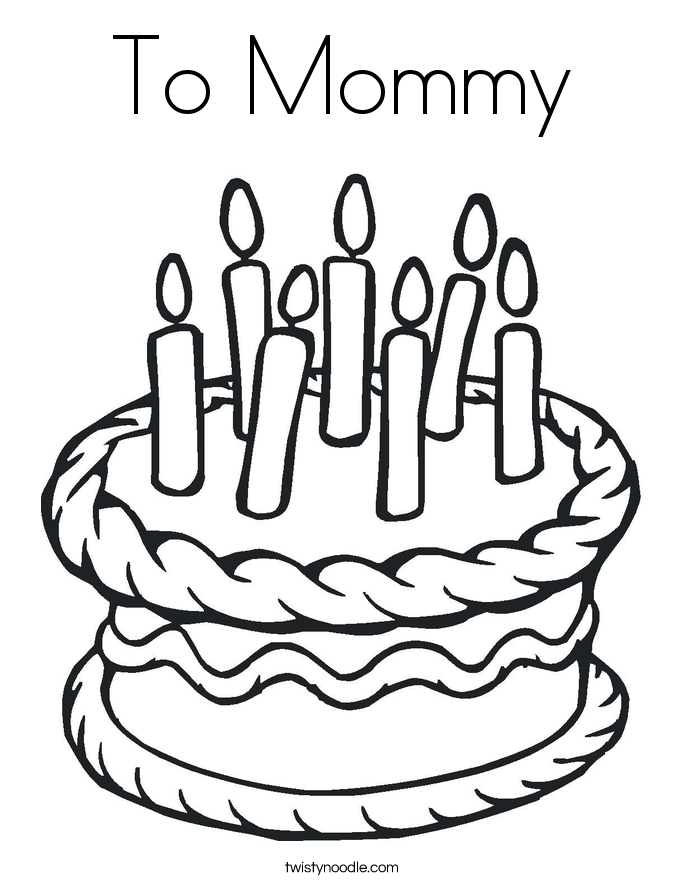 To Mommy Coloring Page - Twisty Noodle