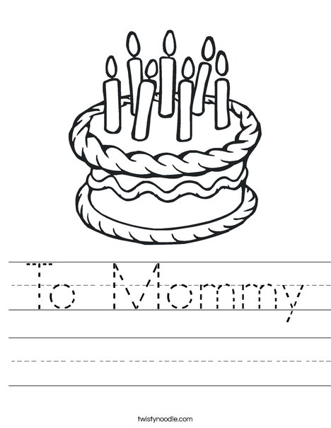 Cake with 7 candles Worksheet