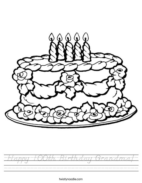 Cake with Candles Worksheet