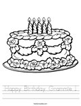 Happy Birthday Grammie ! Worksheet