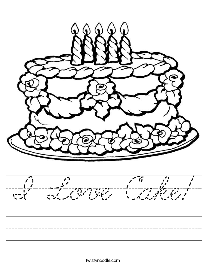 I Love Cake! Worksheet