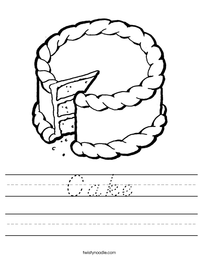 Cake Worksheet