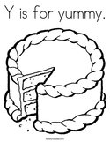 Y is for yummy Coloring Page