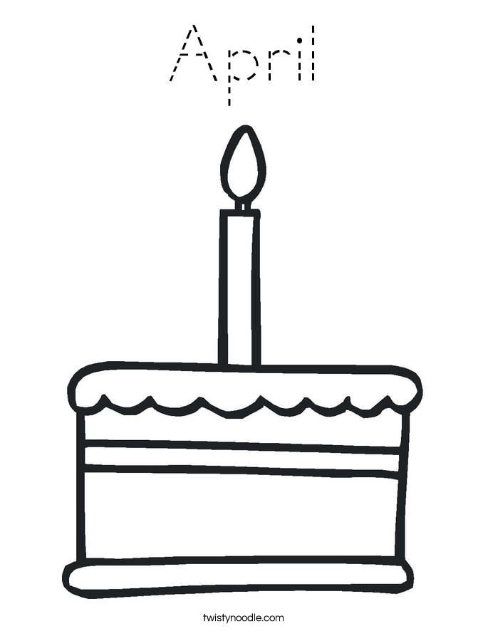April Coloring Page