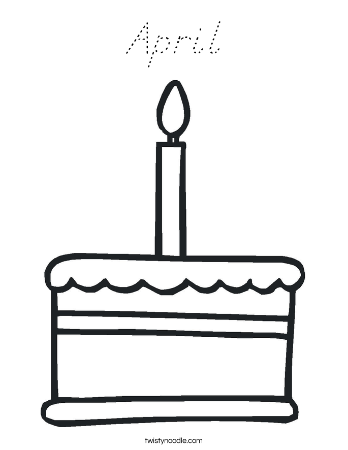 April Coloring Page