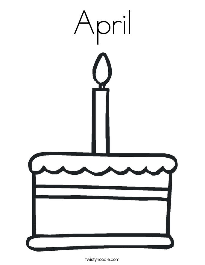 April Coloring Page