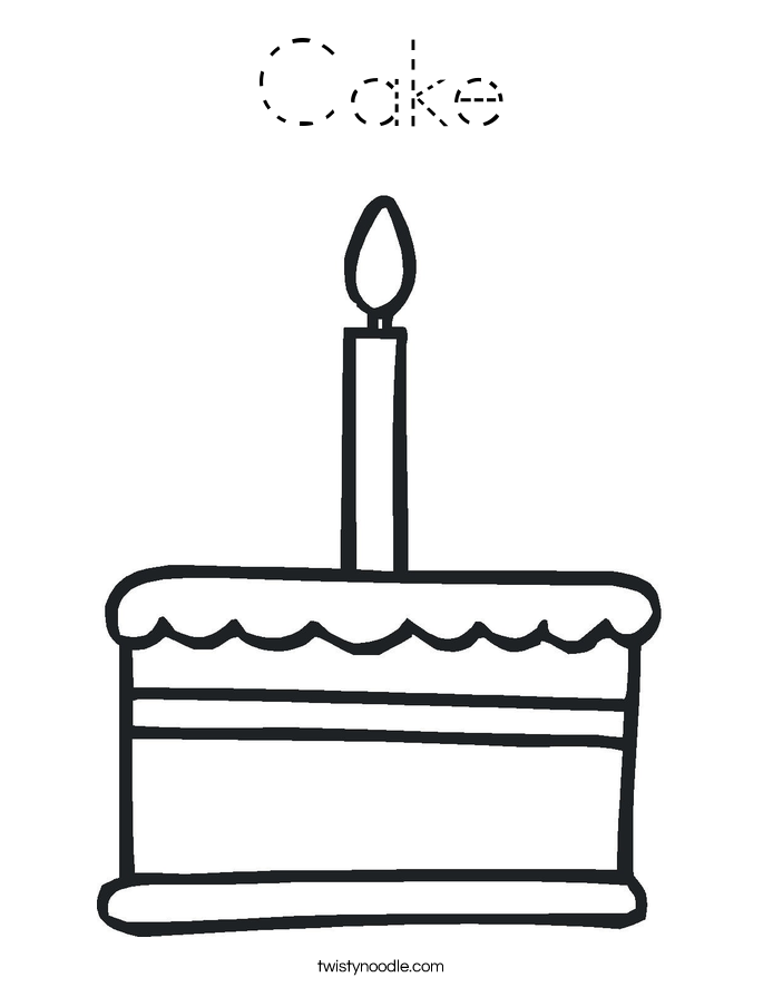 Cake Coloring Page