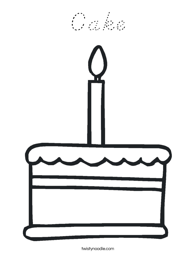 Cake Coloring Page