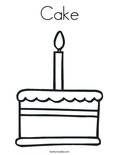 Cake Coloring Page