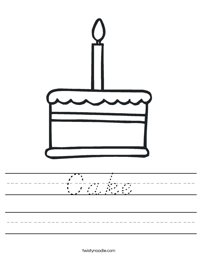 Cake Worksheet