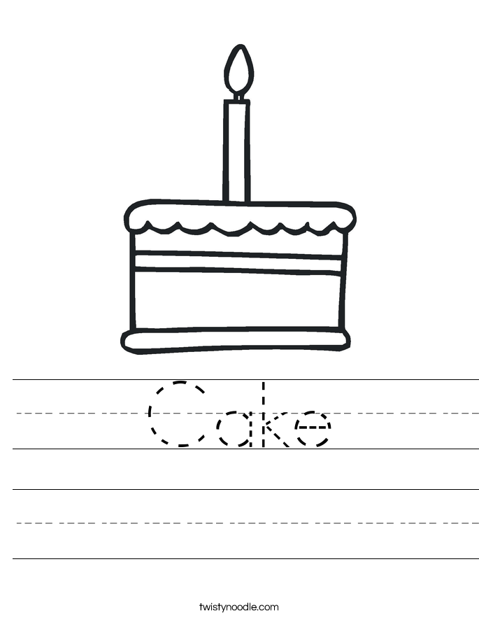 Cake Worksheet