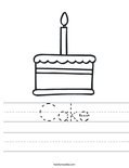 Cake Worksheet