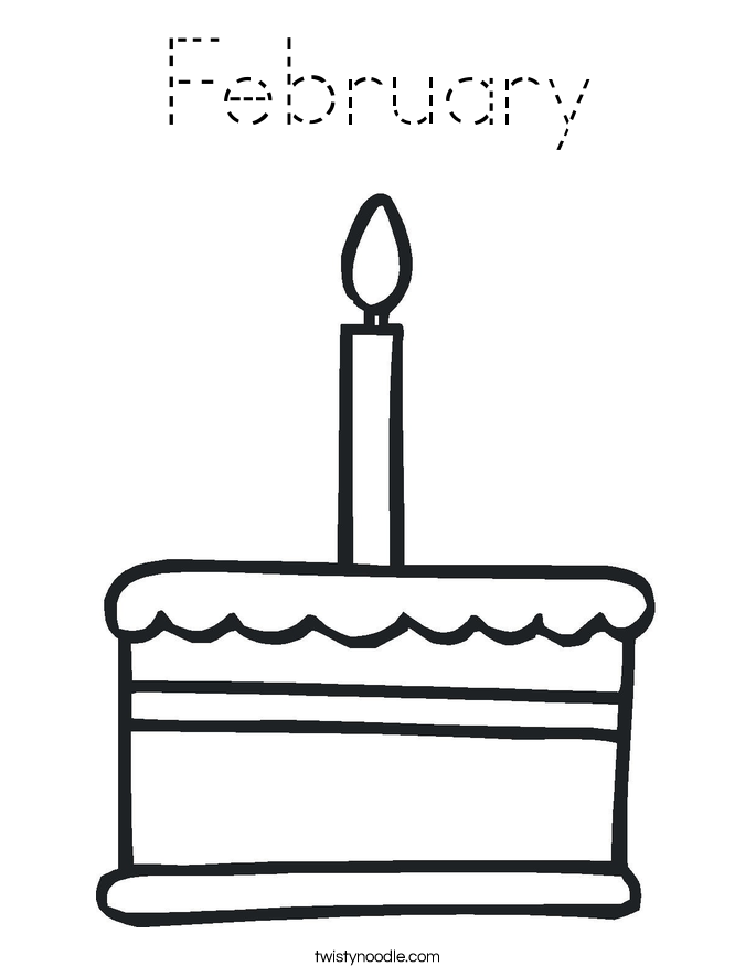 February Coloring Page