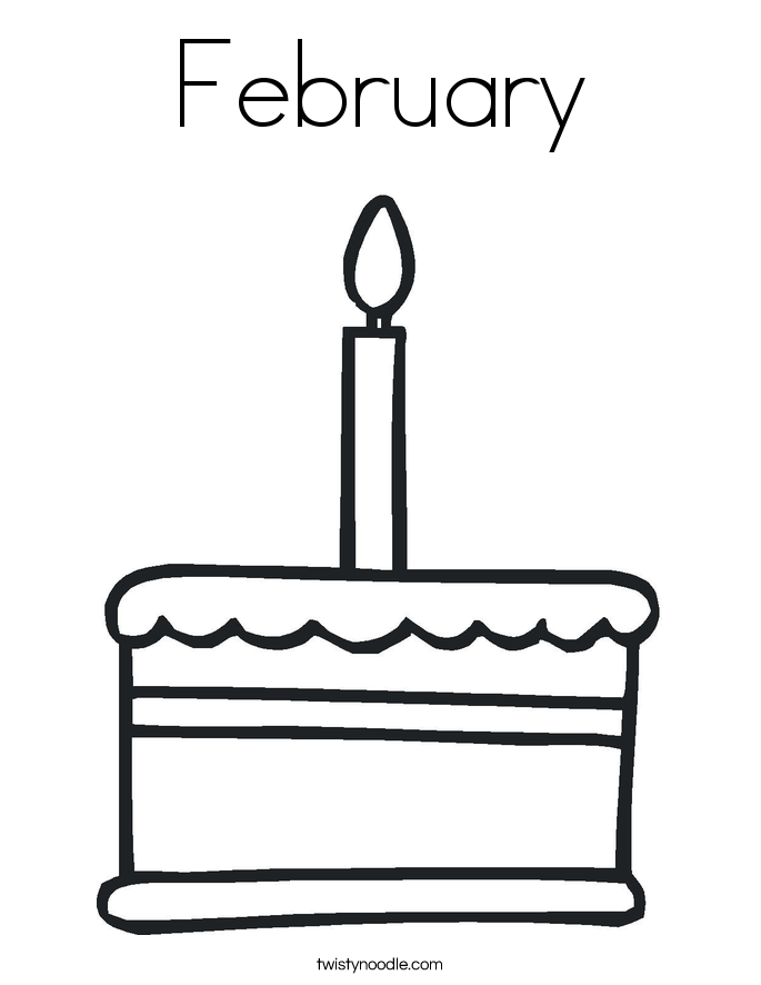 February Coloring Page