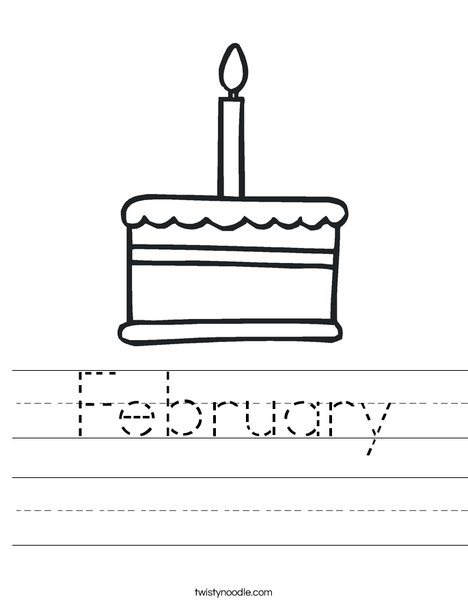 Cake with one candle Worksheet