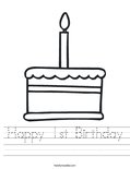 images Printable Happy 1St Birthday Coloring Pages happy 1st birthday coloring page