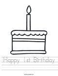 my first birthday coloring pages