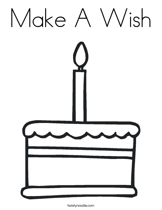 Make A Wish Coloring Page - Twisty Noodle