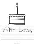 With Love, Worksheet