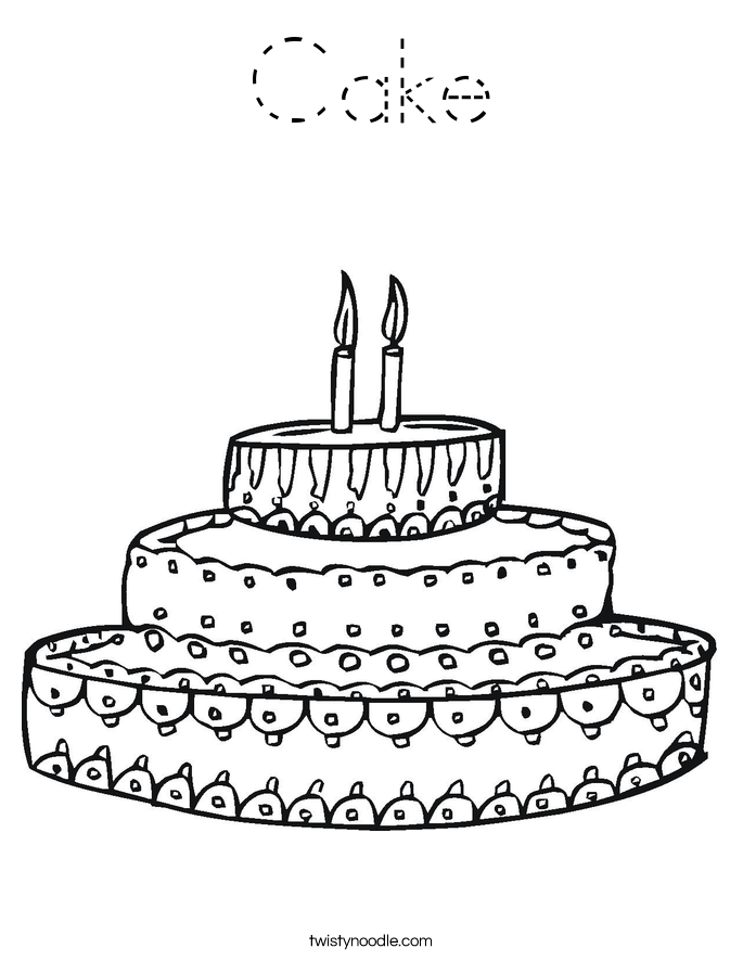 Cake Coloring Page