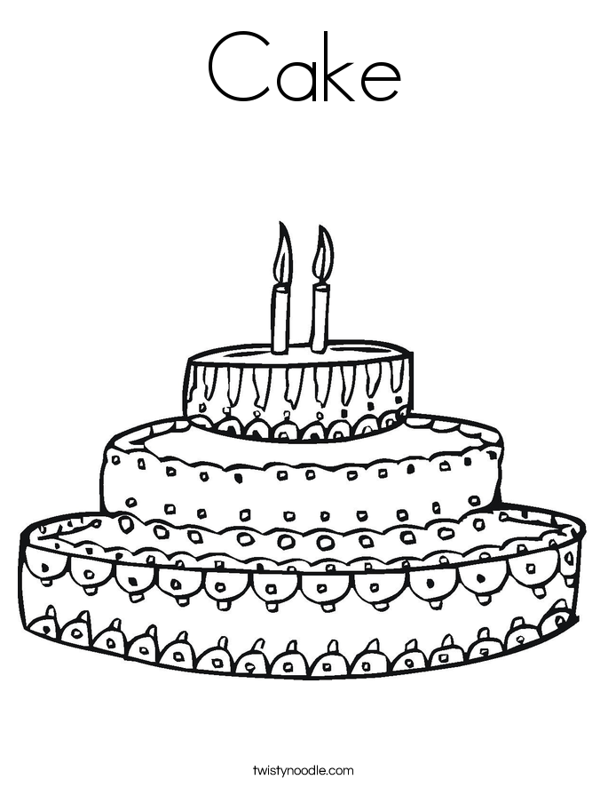 Cake Coloring Page